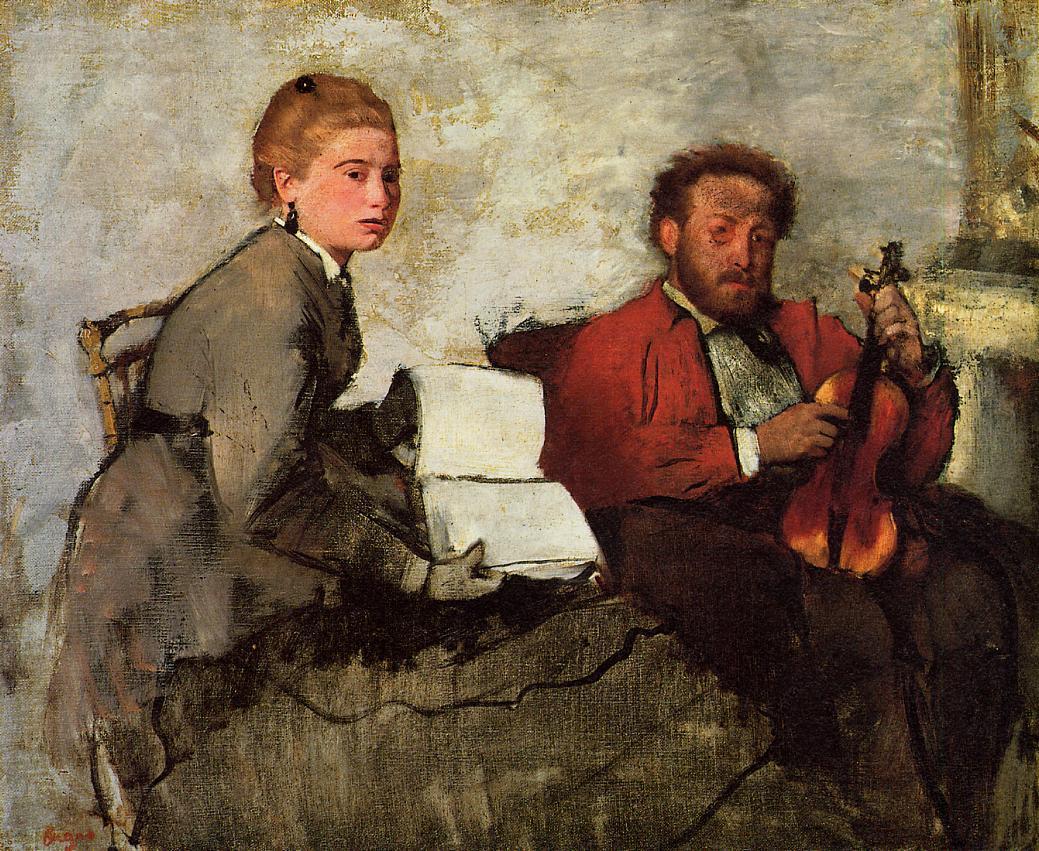 Violinist and Young Woman 1872